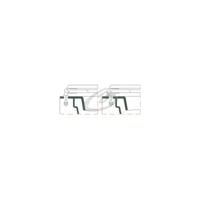 Copriwater Dedicato Per Vaso GALASSIA ETHOS – Legno Rivestito In Poliestere, Cerniere Inox Con Soft Close