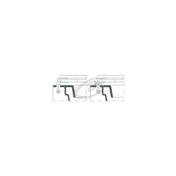 Ferramenta Beltrami Sedile WC Compatibile Per Vaso Cesame Belle Epoque Bianco - Forma 6 Con Cerniere Regolabili
