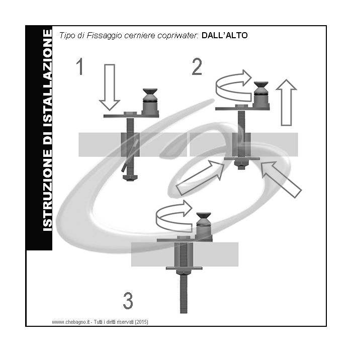 Cerniere Per Water Con Chiusura Soft Close - Fissaggio Dall'Alto Per Copriwater Termoindurente - Foto 3