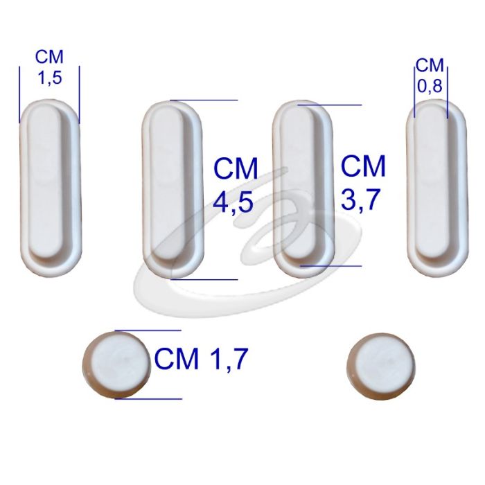 KIT 4 Pz. PARACOLPI COPRIVASO SEDILE WC GOMMINI PER COPRI-WATER LEGNO