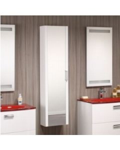 44585 - COLONNA CON SPECCHIO BIANCO LUCIDO