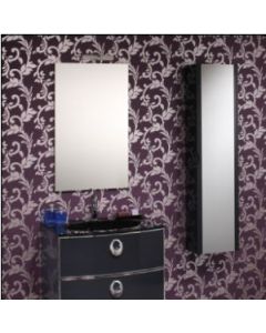 44668 - COLONNA CON SPECCHIO NERO ARGENTATO