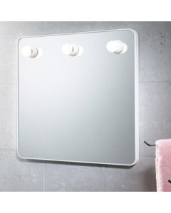 6005 - SPECCHIO 55x55 CON LUCI, RESINE TERMOPLASTICHE