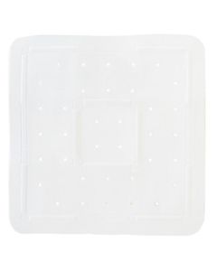 975555 - TAPPETO QUADRATO ANTISCIVOLO PER VASCA E DOCCIA TINTA UNITA, BIANCO