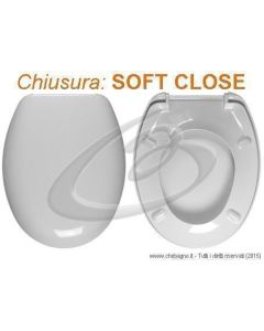 ANNE KERAFINA SEDILE WC TERMOINDURENTE AVVOLGENTE SOFT CLOSE CHIUSURA RALLENTATA COPRIWATER BIANCO
