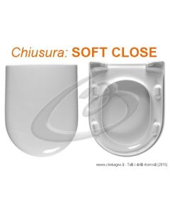 ARCO AMERINA SEDILE WC TERMOINDURENTE AVVOLGENTE SOFT CLOSE CHIUSURA RALLENTATA COPRIWATER BIANCO