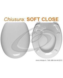 ARKE' SCIC SEDILE WC TERMOINDURENTE AVVOLGENTE SOFT CLOSE CHIUSURA RALLENTATA COPRIWATER BIANCO