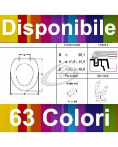 COPRIWATER ESE SOSPESA ITALIAN STYLE BATH - DISPONIBILE IN 63 COLORI - MADE IN ITALY