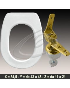 COPRIWATER LIUTO IDEAL STANDARD CERNIERA DORATA ORO