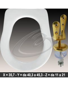 COPRIWATER RETRO' KERASAN CERNIERA DORATA ORO