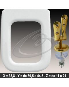 COPRIWATER MINERVA AZZURRA CERNIERA DORATA ORO