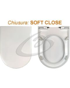Copriwater Nuvola 55x35 Azzurra Termoindurente Soft Close Chiusura Rallentata