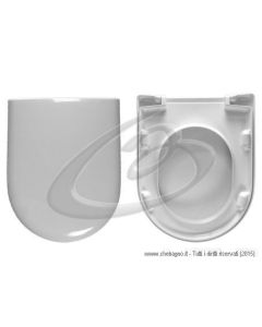 PERLA CERAMICA OCEANO SEDILE WC TERMOINDURENTE COPRIWATER AVVOLGENTE BIANCO MADE IN ITALY