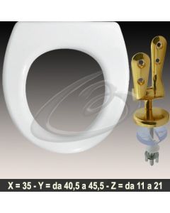 COPRIWATER MERIDIANA SCALA CERNIERA DORATA ORO