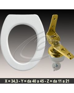 COPRIWATER DONATELLO SENESI CERNIERA DORATA ORO