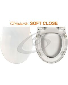 Copriwater Short Alice Ceramica Termoindurente Soft Close Chiusura Ralllentata