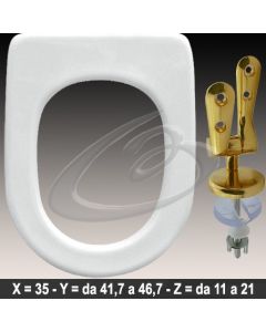 COPRIWATER ALESSANDRA VITRUVIT CERNIERA DORATA ORO\
