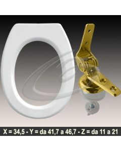 COPRIWATER APOLLO VITRUVIT CERNIERA DORATA ORO