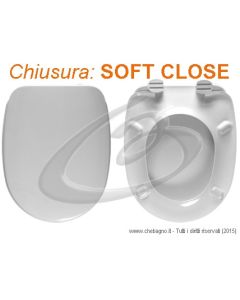 ARMONIA EOS SIMCA SEDILE WC TERMOINDURENTE SOFT CLOSE CHIUSURA RALLENTATA COPRIWATER BIANCO
