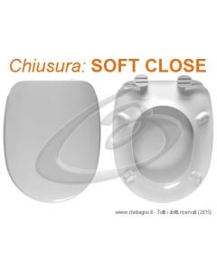 TUA JUMBO SEDILE WC TERMOINDURENTE SOFT CLOSE CHIUSURA RALLENTATA COPRIWATER BIANCO