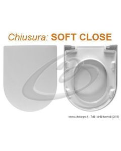 KUBE GSI SEDILE WC TERMOINDURENTE AVVOLGENTE SOFT CLOSE CHIUSURA RALLENTATA COPRIWATER BIANCO