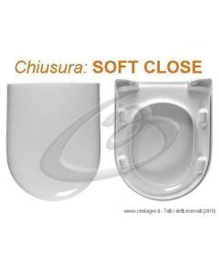 LADY KERAFINA SEDILE WC TERMOINDURENTE AVVOLGENTE SOFT CLOSE CHIUSURA RALLENTATA COPRIWATER BIANCO