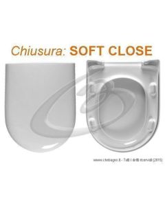 DIAMANTE CERAMICA OCEANO SEDILE WC TERMOINDURENTE AVVOLGENTE SOFT CLOSE CHIUSURA RALLENTATA COPRIWATER BIANCO