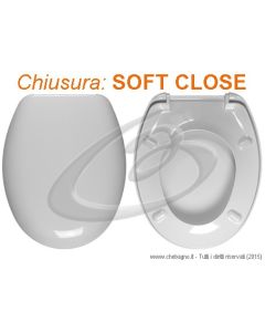 MAXI STILE SCIC SEDILE WC TERMOINDURENTE AVVOLGENTE SOFT CLOSE CHIUSURA RALLENTATA COPRIWATER BIANCO