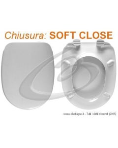 SENTO FLOOR VITRA SEDILE WC TERMOINDURENTE SOFT CLOSE CHIUSURA RALLENTATA COPRIWATER BIANCO