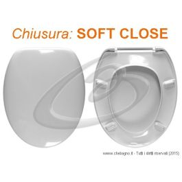 Copriwater Universale Oval Wrap Con Chiusura Rallentata – Antibatterico, Sgancio Rapido, Urea, Bianco, Per WC Ovale