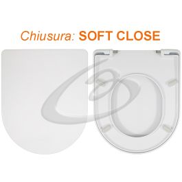 Copriwater Per GLOBO FORTY3 TERMOINDURENTE BIANCO Cerniera Inox Normale O Rallentata Soft Close