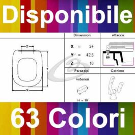 Sedile Copriwater Compatibile Per I Modelli IDEAL STANDARD Modello FIORILE LUSSO SOSPESO Colore Bianco Ideal Standard Tendente Al Grigio Po000055 87431934