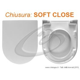 Copriwater Per G.S.I. PURA TERRA/SOSPESO - Termoindurente Bianco, Cerniera Inox, Soft Close, Made In Italy - Foto 7