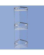 2484 - PORTASAPONE ANGOLARE IN FILO 3 RIPIANI OTTONE E ACCIAIO