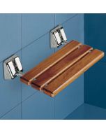 4893 - SEDILE RIBALTABILE PER DOCCIA, LEGNO E ALLUMINIO