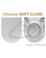 APP FLAMINIA SEDILE WC TERMOINDURENTE AVVOLGENTE SOFT CLOSE CHIUSURA RALLENTATA COPRIWATER BIANCO