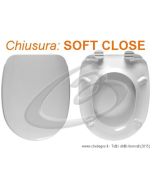 MIDAS AZZURRA SEDILE WC TERMOINDURENTE SOFT CLOSE CHIUSURA RALLENTATA COPRIWATER BIANCO