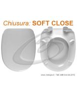 OTTOCENTO AZZURRA SEDILE WC TERMOINDURENTE SOFT CLOSE CHIUSURA RALLENTATA COPRIWATER BIANCO