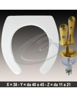 COPRIWATER ANTICONTATTO GALASSIA CERNIERA DORATA ORO