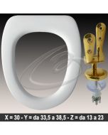 COPRIWATER ASILO DOLOMITE CERNIERA DORATA ORO