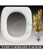 COPRIWATER PRATIKA AZZURRA CERNIERA DORATA ORO