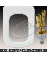 COPRIWATER DEA AZZURRA CERNIERA DORATA ORO