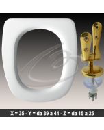 COPRIWATER META ITALODUO POZZI GINORI CERNIERA DORATA ORO