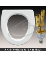 COPRIWATER ORIO POZZI GINORI CERNIERA DORATA ORO