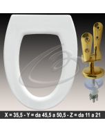 COPRIWATER RONDA GLOBO CERNIERA DORATA ORO