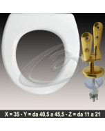 COPRIWATER MERIDIANA SCALA CERNIERA DORATA ORO