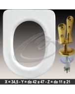 COPRIWATER L'ALTRA LINEA SCIC CERNIERA DORATA ORO