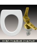 COPRIWATER SELNOVA 3 POZZI GINORI CERNIERA DORATA ORO