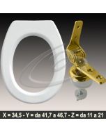 COPRIWATER APOLLO VITRUVIT CERNIERA DORATA ORO