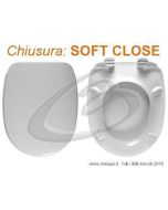 FUSION HATRIA SEDILE WC TERMOINDURENTE SOFT CLOSE CHIUSURA RALLENTATA COPRIWATER BIANCO